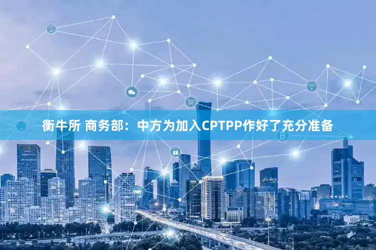 衡牛所 商务部：中方为加入CPTPP作好了充分准备