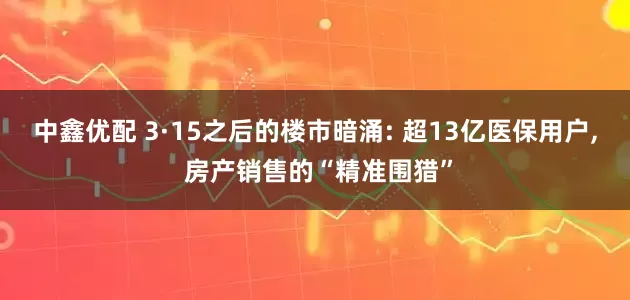 中鑫优配 3·15之后的楼市暗涌: 超13亿医保用户, 房产销售的“精准围猎”