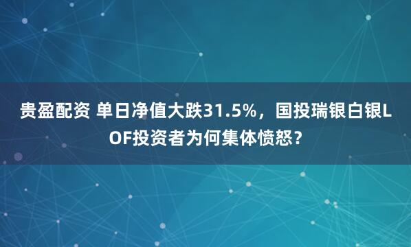 贵盈配资 单日净值大跌31.5%，国投瑞银白银LOF投资者为何集体愤怒？